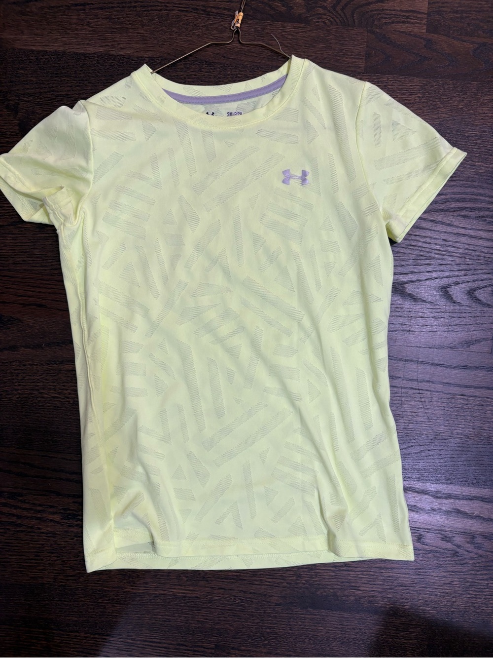 Under Armour Light Yellow Womens Short Sleeve Performance Tee